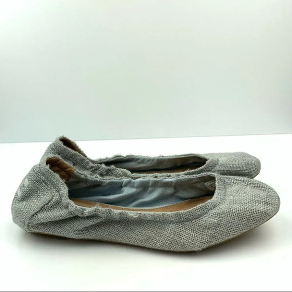 Toms flats sz 8 38.5 blue silver metallic ballet - Picture 12 of 12
